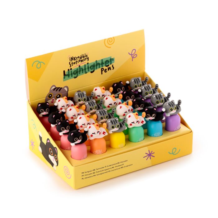 Zakreślacz -Kotek - 6 kolorów