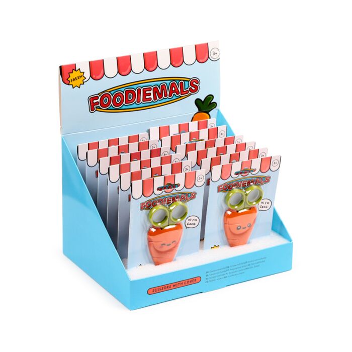 Nożyczki dla dzieci Foodiemals Cecil the Carrot w uchwycie