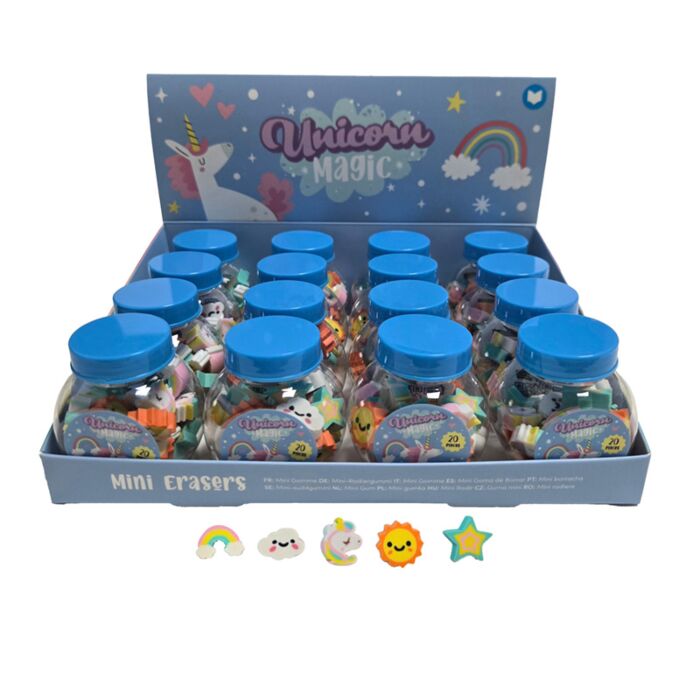 Jednorożce Mini Gumki do mazania w słoiczku
