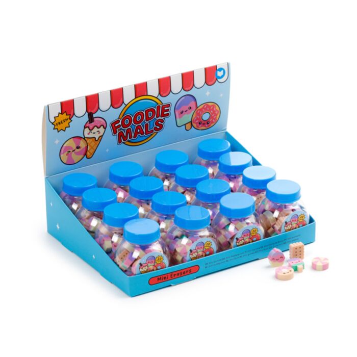 Mini gumki do mazania w słoiczku w kształcie słodyczy Foodiemals 