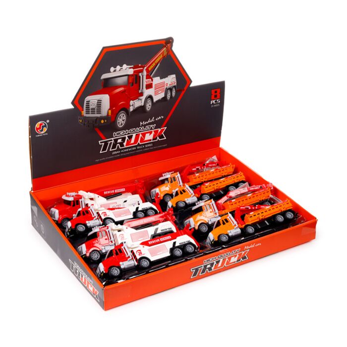 Zabawka – budowlany wóz ratunkowy z dźwigiem i napędem