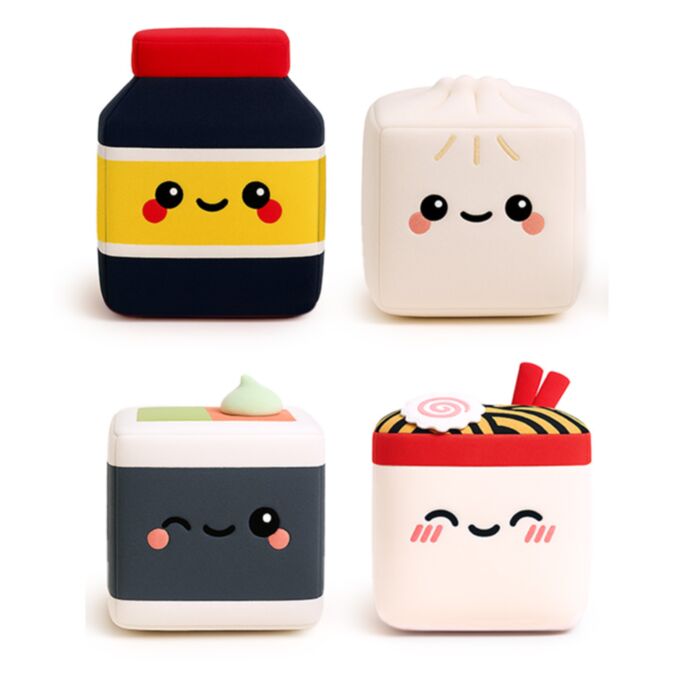 Kostka pluszowa do ściskania z motywem Bao Foodiemals Bao