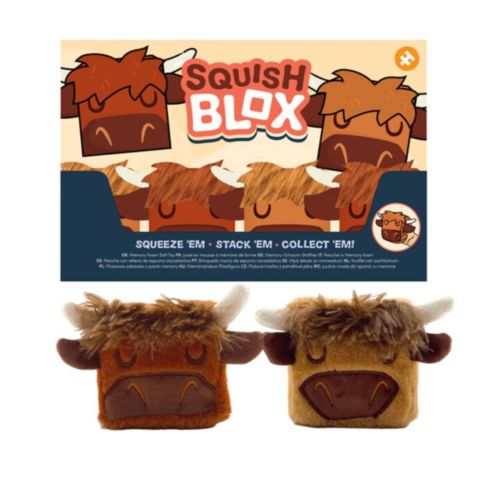 Pluszowa zabawka do ściskania Squish Blox Highland Coo Cow