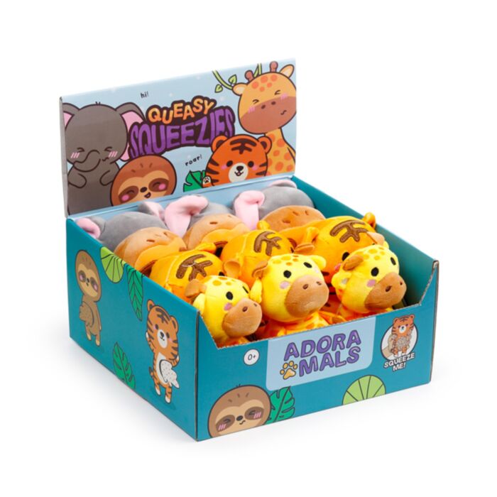 Pluszowa zabawka do ściskania - Queasy Squeezy - Adoramals Zoo Mix 
