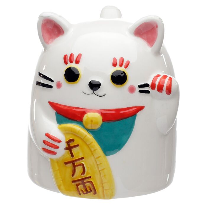 Kubek ceramiczny odwrócony "Kot Szczęścia Maneki Neko"