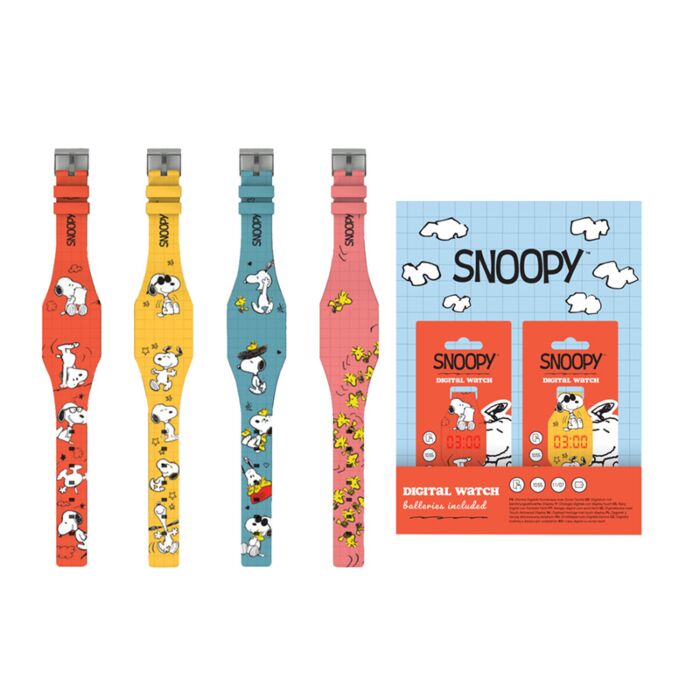 Zegarek cyfrowy silikonowy - Peanuts Snoopy & Woodstock