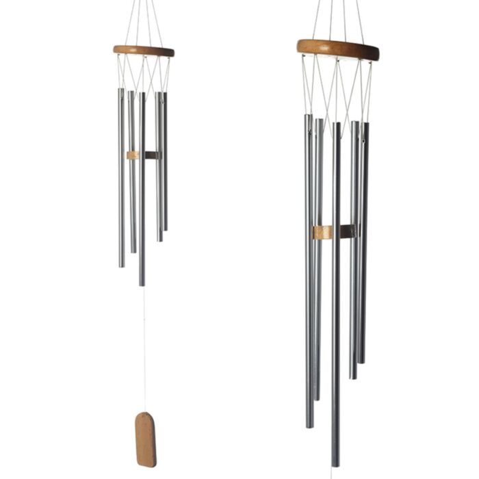 Dzwonki wietrzne drewniane z metalowymi rurkami 77cm
