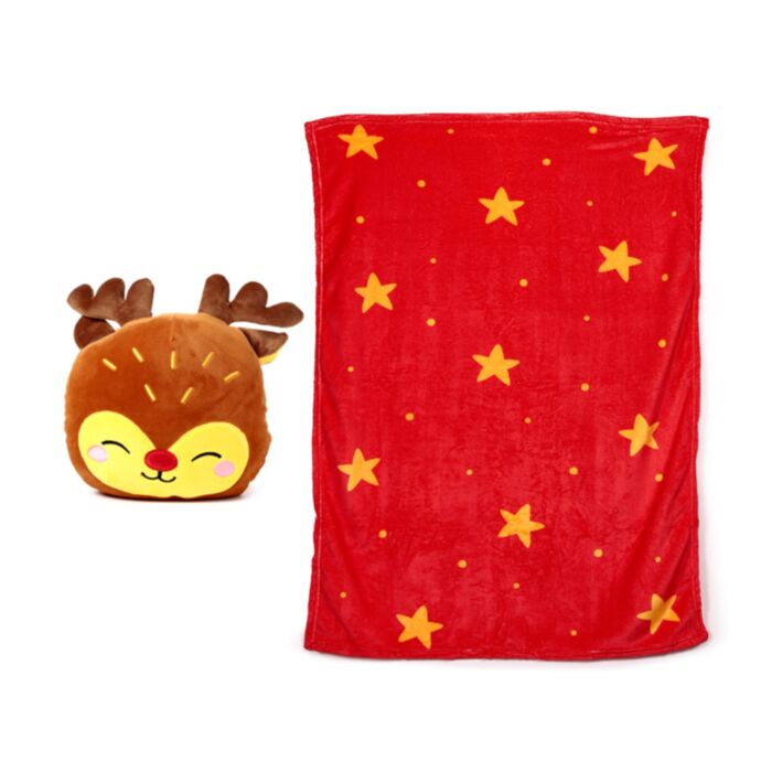 Pluszowa poduszka i koc 2w1 - Rudolf - Blankeazzz