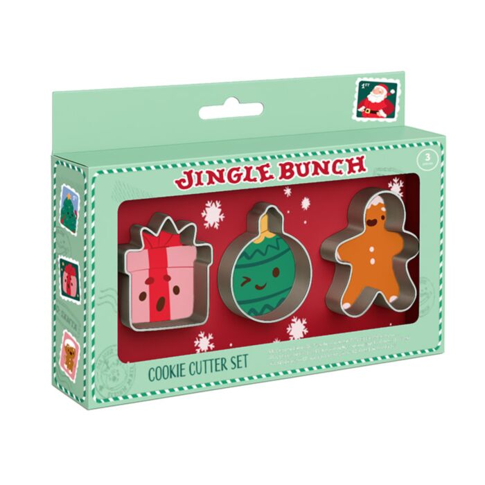 Zestaw 3 foremek do ciastek z serii Jingle Bunch Christmas
