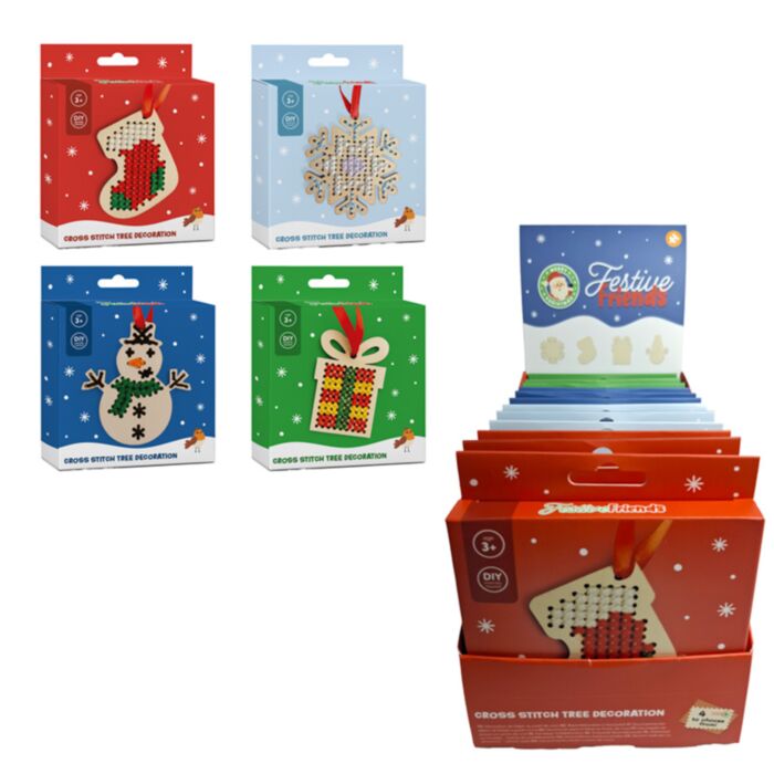 Zestaw do haftu krzyrzykowego z serii Festive Friends Christmas