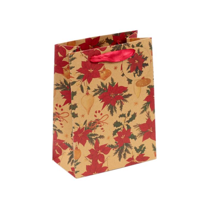 Torba na prezenty w rozmiarze M z motywem Christmas Botanicals