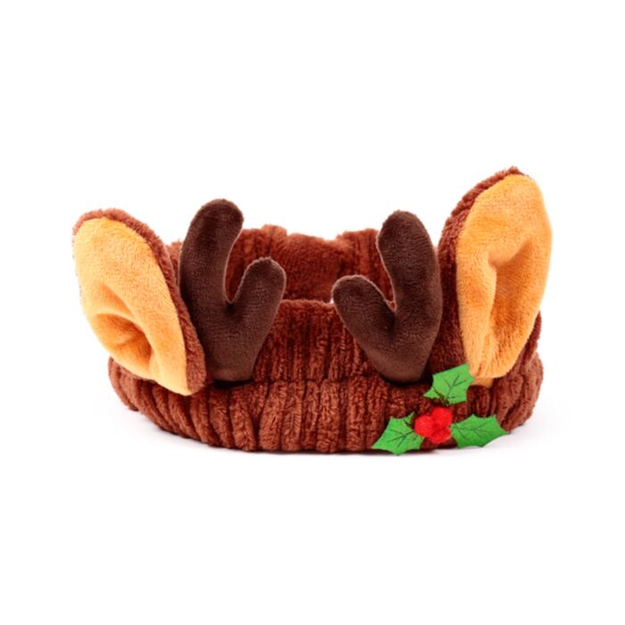 Pluszowa opaska do makijażu z reniferem Christmas Jingle Bunch