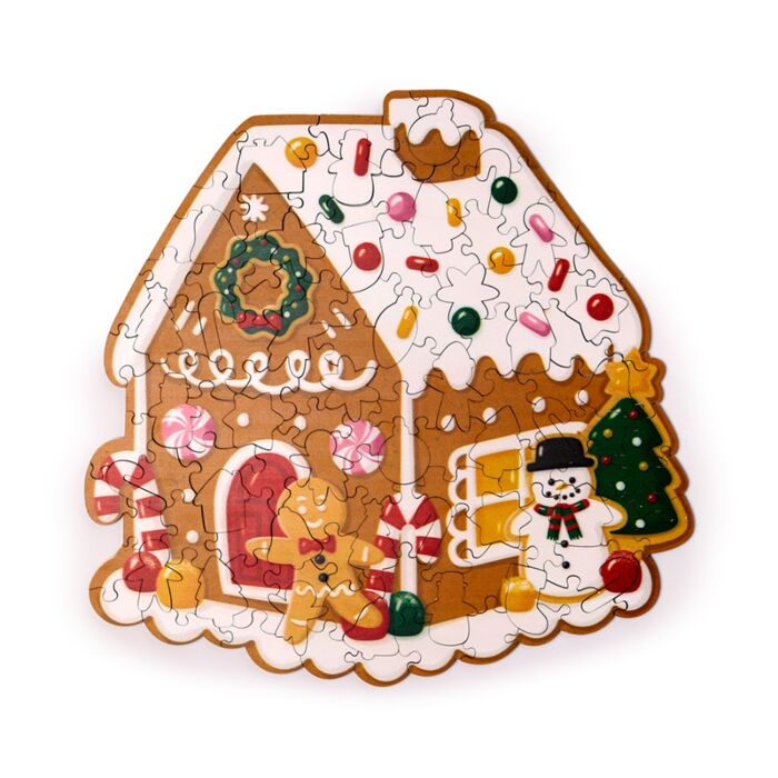 Puzzle drewniane 130 elementów - Christmas Gingerbread Baker Street