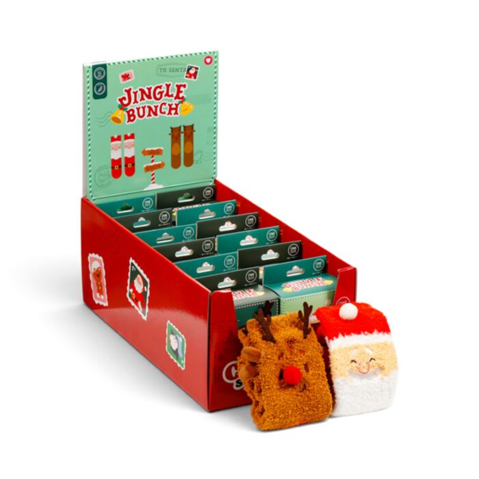 Puszyste skarpetki z motywem Jingle Bunch Christmas