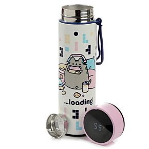 Butelka termiczna ze stali nierdzewnej z termometrem 450 ml - Pusheen Cat Gaming Butelka termiczna ze stali nierdzewnej z termometrem 450 ml - Pusheen Cat Gaming