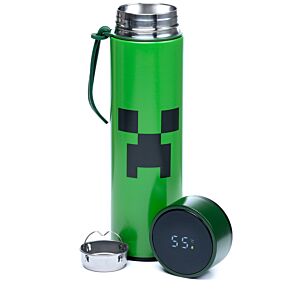 Butelka termiczna ze stali nierdzewnej z termometrem 530ml– Creeper z Minecraft