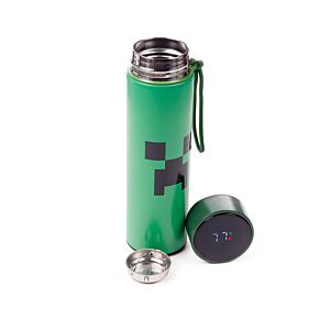 Butelka termiczna ze stali nierdzewnej z termometrem 530ml– Creeper z Minecraft