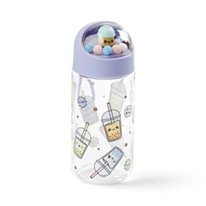 Butelka dla dzieci o pojemności 350ml z zawieszkami Foodiemals Bubble Tea