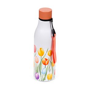 Butelka termiczna o pojemności 500ml z paskiem tulipany