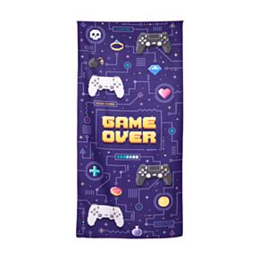 Ręcznik plażowy z mikrofibry z nadrukiem Game Over