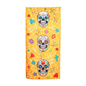 Ręcznik plażowy z mikrofibry z nadrukiem Day of the Dead
