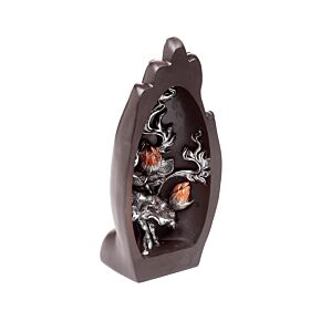 Figurka - Budda srebrno-czarny - Lotos