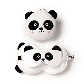 Poduszka podróżna Relaxeazzz z maską na oczy panda