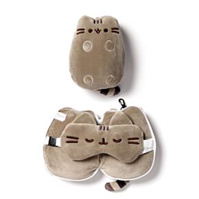Poduszka podróżna Relaxeazzz z maską na oczy Pusheen