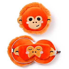 Poduszka podróżna Relaxeazzz z maską na oczy orangutan Adoramals