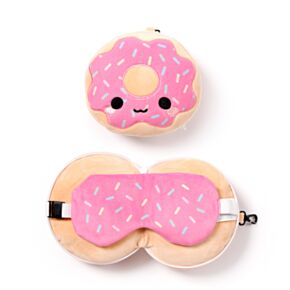 Poduszka podróżna Relaxeazzz z maską na oczy donut Adorasnacks