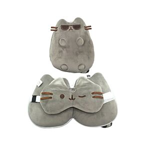 Poduszka podróżna i maska na oczy - Pusheen w słonecznych okularach - Relaxeazzz