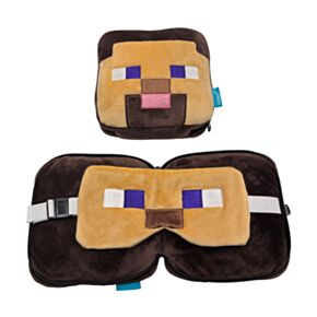 Poduszka podróżna Relaxeazzz z maską na oczy Minecraft Steve