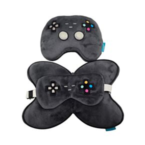 Poduszka podróżna Relaxeazzz z maską na oczy Game Over pad