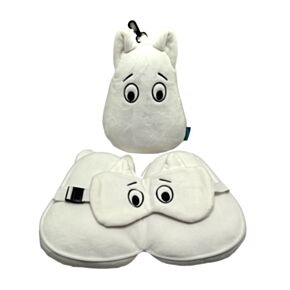 Poduszka podróżna Relaxeazzz z maską na oczy Muminki