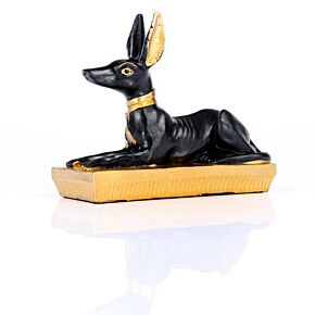 Figurka - Anubis Czarno-złoty leżący