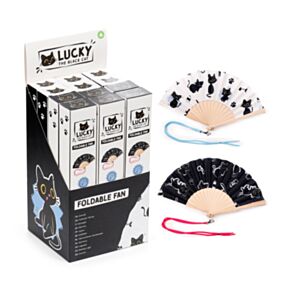 Wachlarz z motywem Lucky the Black Cat