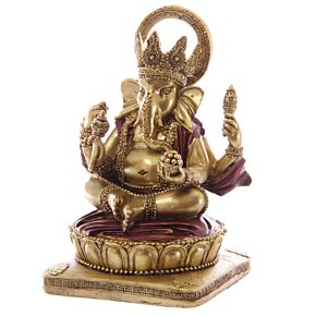 Statuetka Złoto Czerwony Ganesh 14cm