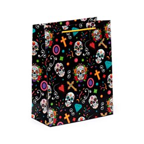 Torba na prezenty w rozmiarze L z motywem Day of the Dead
