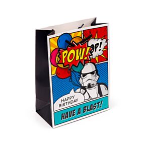 Torba na prezenty w rozmiarze M z motywem Stormtrooper Pop Art.
