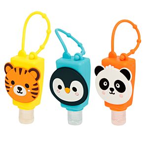 Żel do odkażania rąk w silikonowym etui "Adoramals" - różne zwierzęta