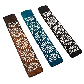 Popielnica na kadzidła z drzewa mango - Kwiecisty wzór