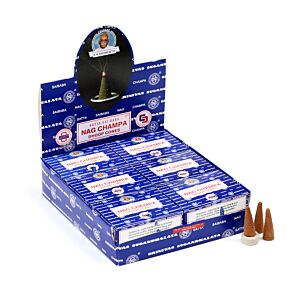 Kadzidełka stożki (opakowanie 12 szt.) "Satya Sai Baba - Nag Champa Dhoop"
