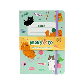Notatnik z papieru makulaturowego Bean & Co Cats