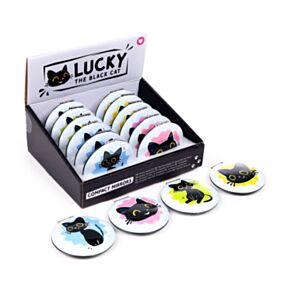 Lusterko kompaktowe z motywem Lucky the Black Cat