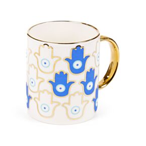 Kubek porcelanowy z motywem Evil Eye Dłoń