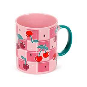 Kubek porcelanowy z wiśniami
