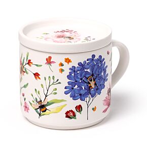 Zestaw porcelanowych kubków i pokrywek Nectar Meadows