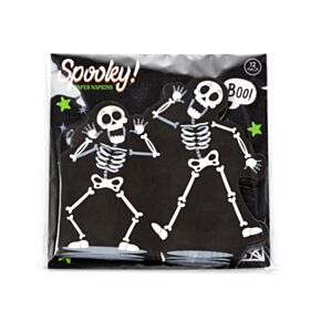 Serwetki papierowe 12szt - Szkielet - Halloween
