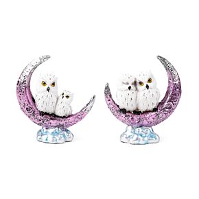 Figurka - Mądra stara magiczna sowa w półksiężycu
