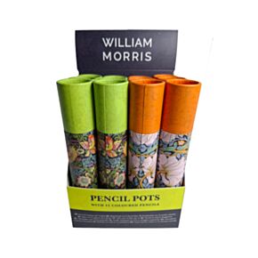 Kredki 12 sztuk w dużej tubie z motywem William Morris